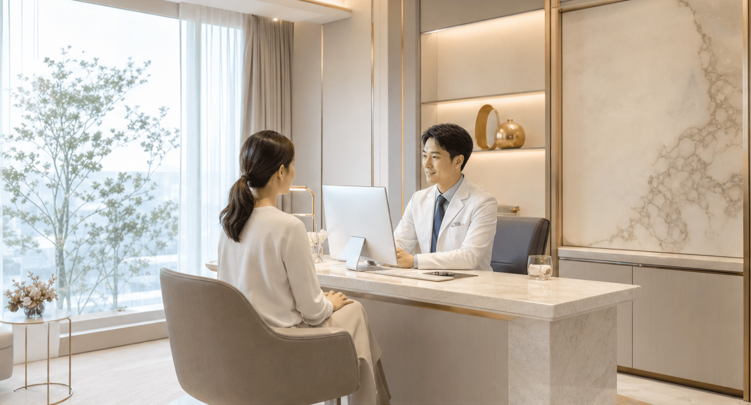 日本医師による初診